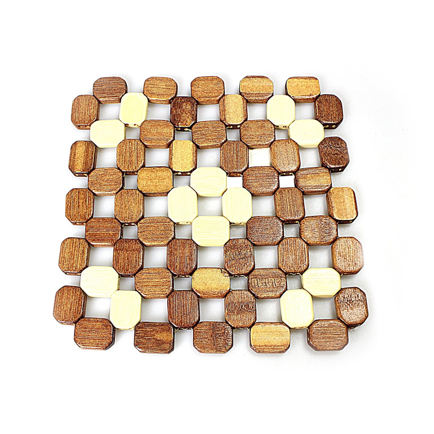 Wooden Bamboo Pan Coaster Trivet 15 x 15 cm 0309
