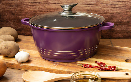 Durane Die Cast Stock Pot Set of 5 Purple 20 - 32 cm 9319