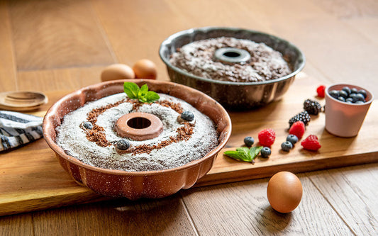 Round Ring Bundt Cake Baking Tin Mould 24 cm Speckled Grey Black 5408 / 9820