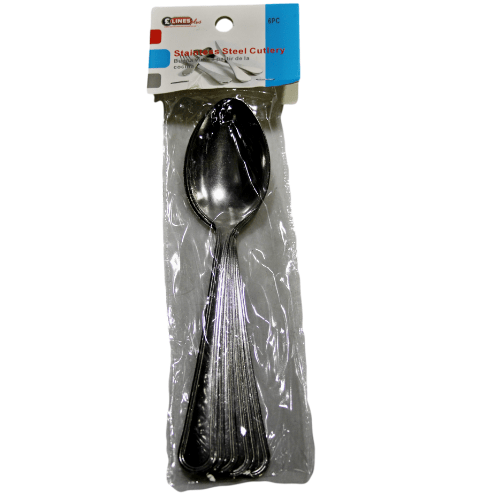 Stainless Steel Kitchen Spoons 17 x 3.8 cm Pack of 6 4047 A