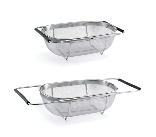 Extendable Metal Rectangular Kitchen Sink Strainer 34 x 24 x 10 cm 9734 / 2010 A