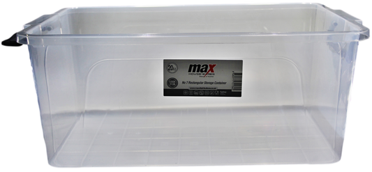 Clear Plastic Rectangle Storage Box 20 Litre 47 x 30 x 20 cm 2136