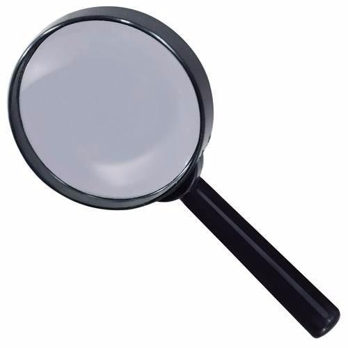 Multi Purpose Handheld 90mm Magnifying Glass Classic Black Frame Comfort Handle 0605
