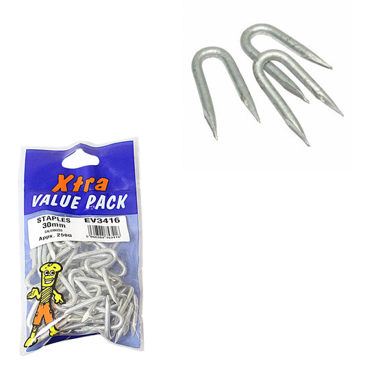 30mm Galvanised Staples 250g Xtra Value Diy 3416