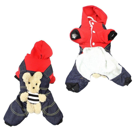 Pet Dog Coat Suit Jacket Teddy Bear Style One Size Small Assorted Colours 1812