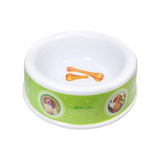 Plastic Pet Dog Bowl 16 x 5 cm Assorted Designs and Colours 0071
