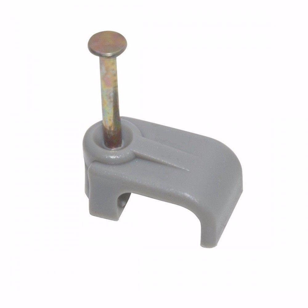 Value Pack 1.0mm Cable Clips Flatt & E Grey Pack of 50 0138