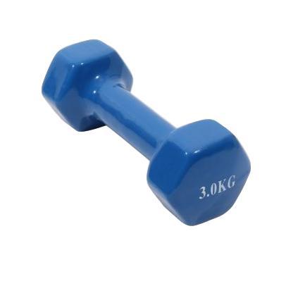Weight Training Vinyl Dumbbell 3kg Assorted Colours 4591 A W25