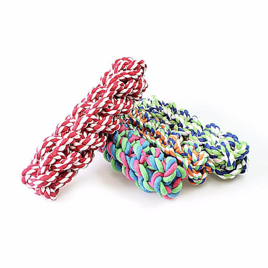 Tough Cotton Dog / Puppy Twisted Strong Chewable Knot For Healthy Dog Teeth Pet 4102