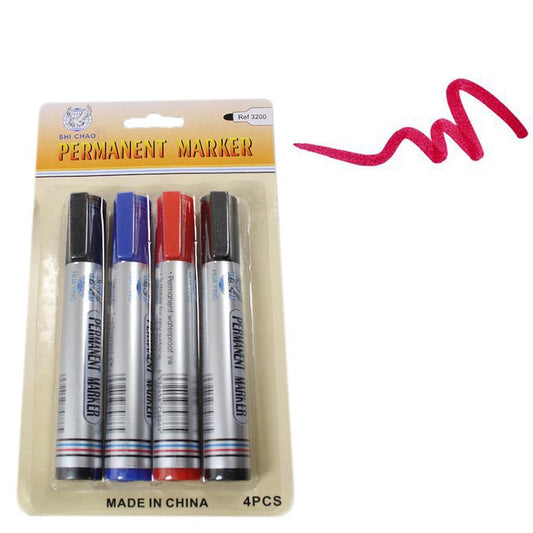 4 Pack Assorted Permanent Marker Pens 1732