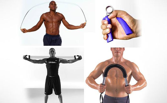 4 Pcs Training Workout Set Handgrips Jump Rope Chest Expander Power Twister 5224 A W25 (Parcel Rate )
