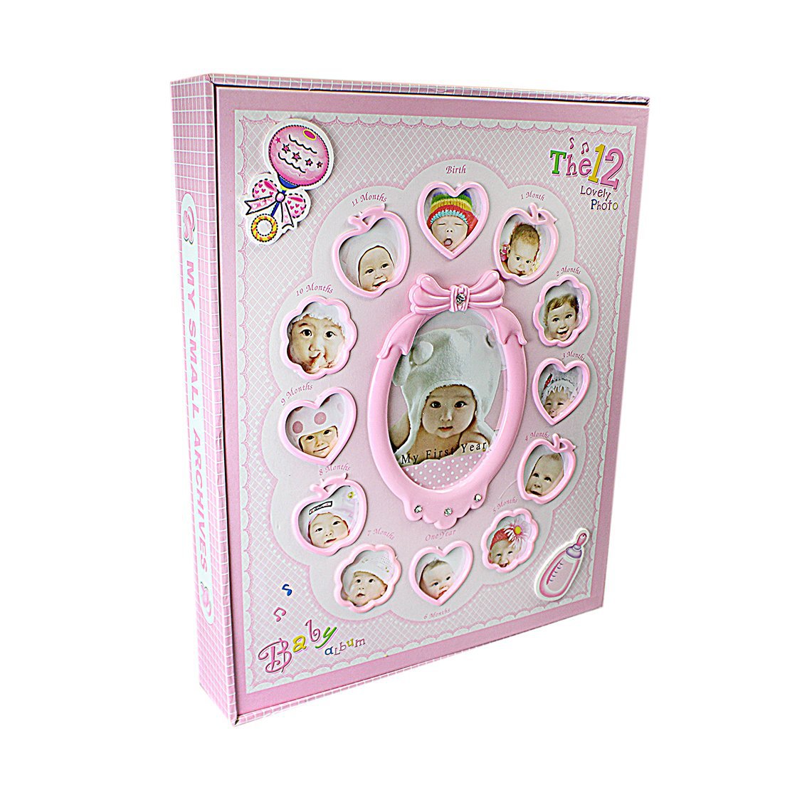 102 ''My First Year'' Baby Photo Album New Born Frame Set Gift Album 0508