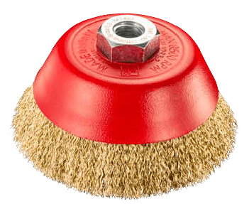 Wire Brush Metal Circular Brush Twisted Gold Bunches Hardcore Brush 3'' Diy 5478