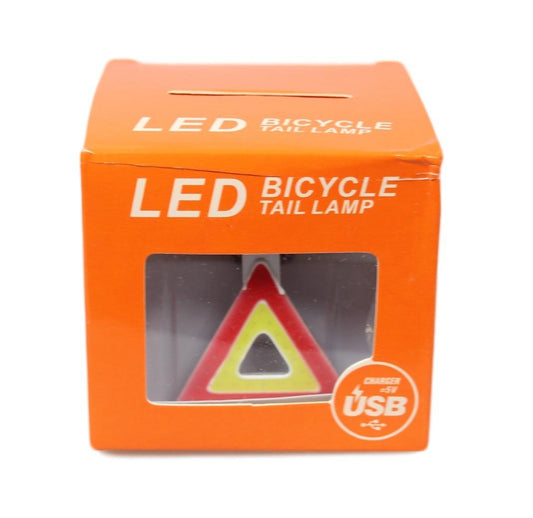 Bicycle LED Tail Lamp Bicycle Light Safety Bike Hazard Awareness Triangle 7-8cm 5584