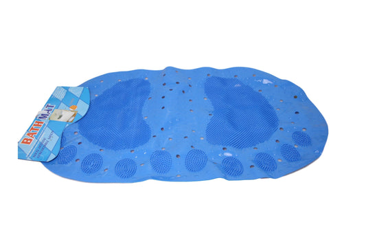 Oval Anti-Slip Bathroom Shower Bath Mat with Feet Design 66 x 35 cm Assorted Colours 5741