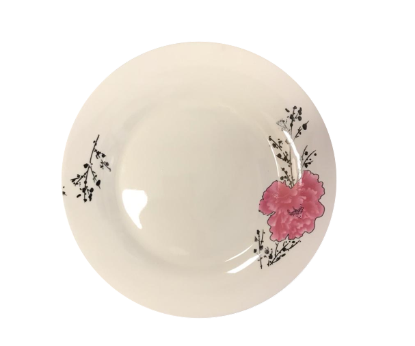 Dining Appetiser Plate Pink Floral Design 18 cm 7076