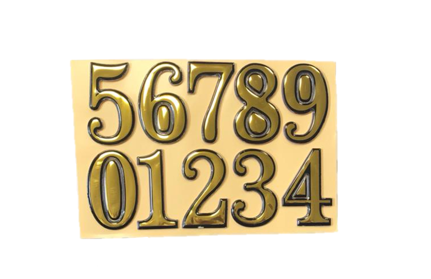 Adhesive Plastic House / Bin Numbers Set 0 - 9 7239