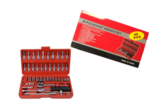 46 PCS Metal Socket Wrench Set 7507