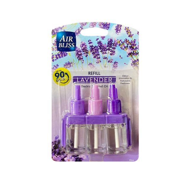 Air Bliss Air Freshener Scented Oil Plug In Refill 20ml - Lavender (3Volution Compatible)
