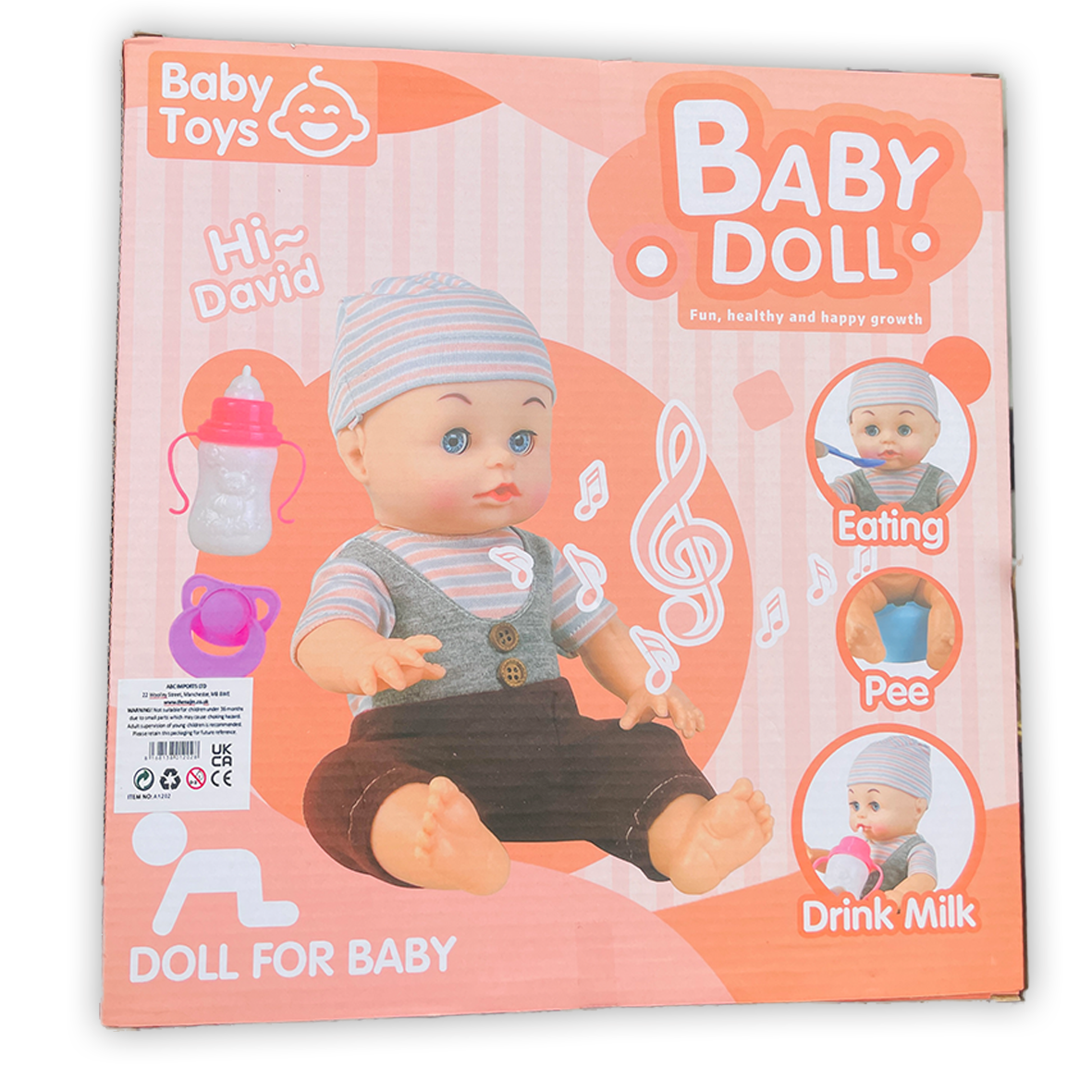 Interactive Baby Doll Set with Toy Accessories Potty & Bottle