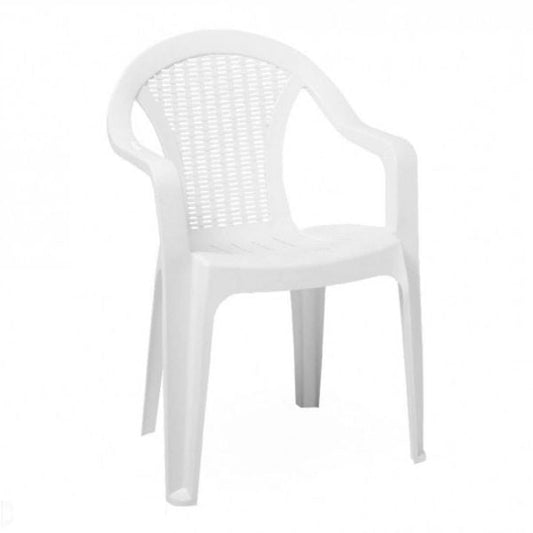 Mega White Garden Outdoor Chair Plastic 56 x 42 x 78 cm CT010