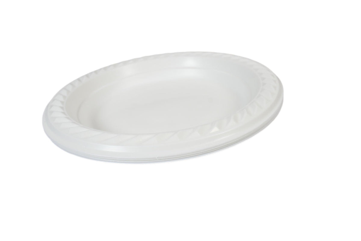 100 White Plastic Plates 7 " Suitable For Picnics Birthdays Parties 17cm