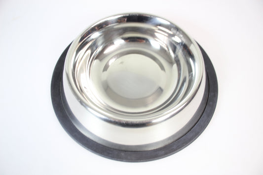 Silver Stainless Steel Dog Bowl Medium 1 Piece 25 x 6cm 185g ST3253