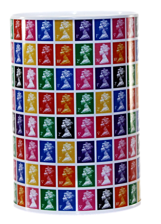 6 Assorted Styles Stamp Design Money Tin 145mm x 110mm ROY001