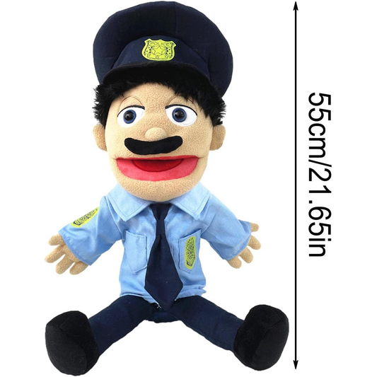 Jeffy Police Officer Hand Puppet Soft Stuffed Plush Toy Doll