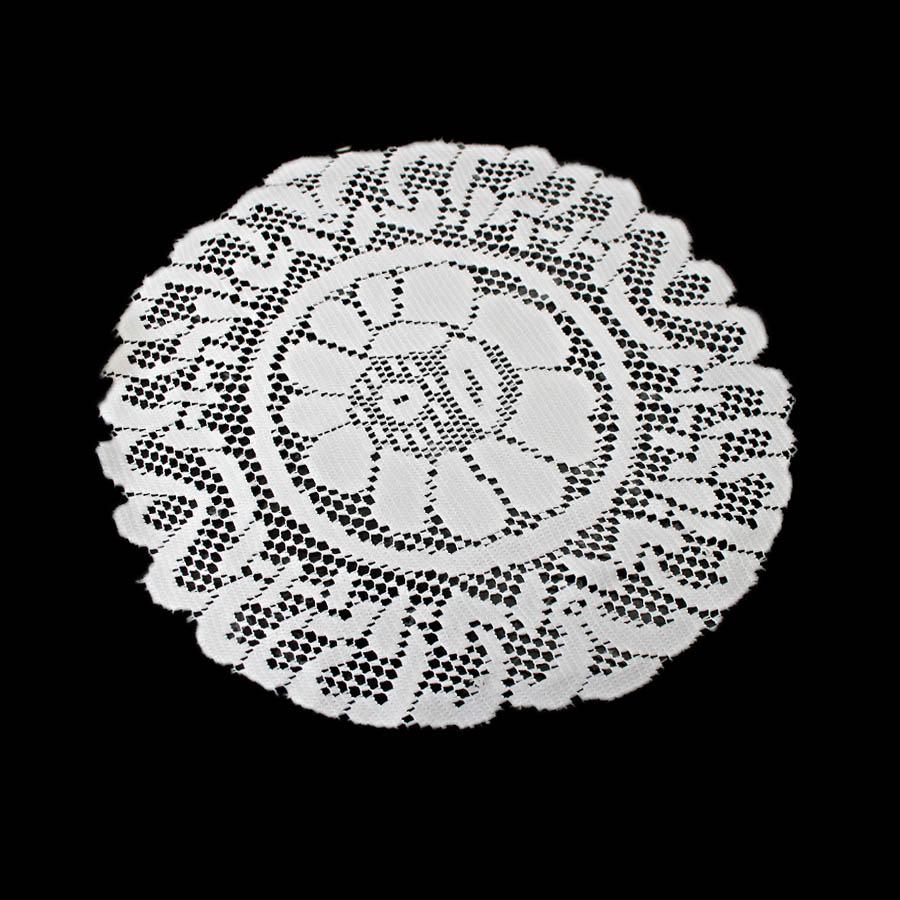 Round Kitchen Lace Net Placemat Assorted Colours and Designs 35cm 2853