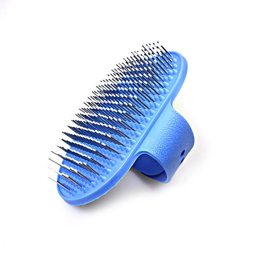 Silicone Dog Brush Metal Bristles with Hand Wrap 13 cm Assorted Colours 4985 / 4408