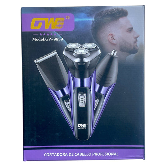 3 in 1 Hair Shaver Trimmer with Clipper & Nose Trimmer - USB Charging