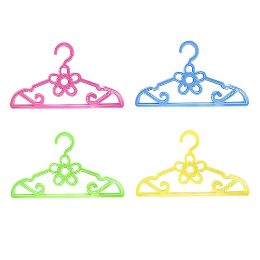 4 Pack Fancy Floral Plastic Clothing Hangers 43cm 2918