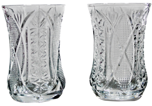 Qasion2 6Pc Set Designed Tea Glass 82ml T 5.60 H 8.20cm 0188