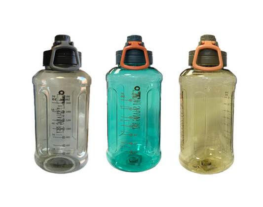 Plastic Gym Water Drinking Bottle 2L Assorted Colours SG9141