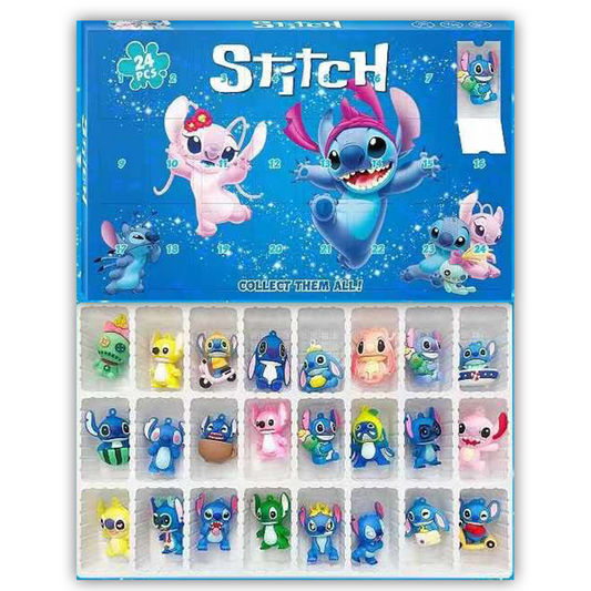 Stitch Advent Calendar Reward Box includes 24 Toy 3D Character Figures