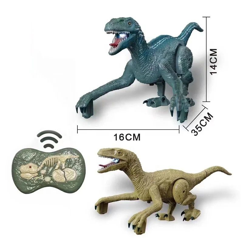 Remote Control RC Velociraptor Dinosaur with Sound & Lights