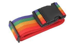 Adjustable Rainbow Suitcase Luggage Straps 5832
