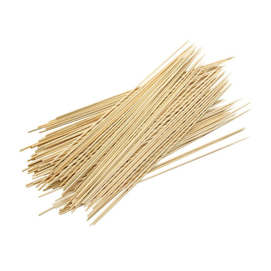 Pack of Wooden Bamboo BBQ Skewers Sticks 26cm 0307