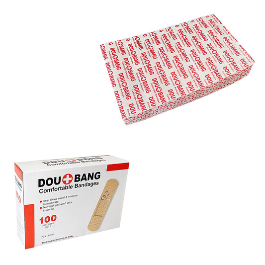 100 Pack Comfortable Bandages Assorted Sizes Sweat Proof 1003
