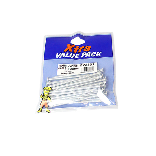 100mm Galvanised Round Wire Nails Xtra Value 3331