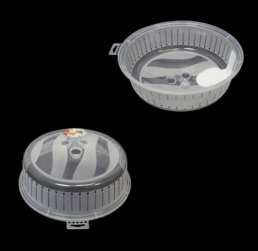 Plastic Microwave  Food Plate Cover with Vent 26cm D10506