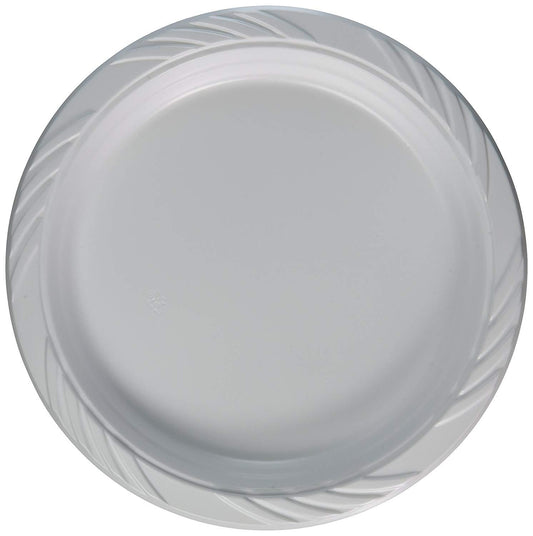 10'' Disposable White Plastic Plate Pack of 8 THL2462