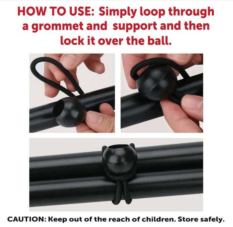 4'' Ball Bungee Set 10 Piece Set 10cm 1132