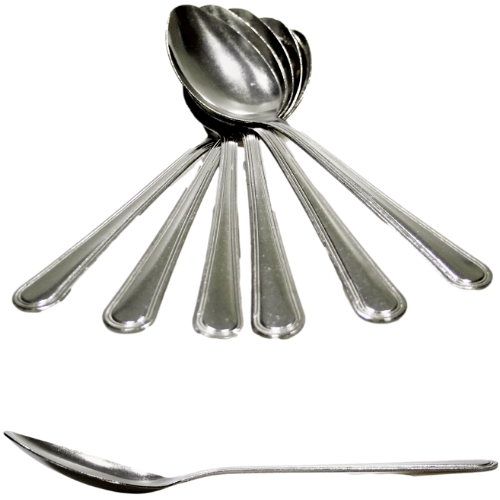Stainless Steel Kitchen Spoons 17 x 3.8 cm Pack of 6 4047 A
