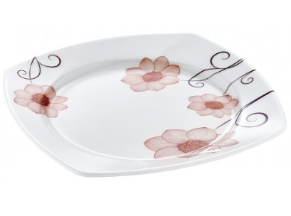 Melamine Square Services Dinner Plate 24 cm Assorted Designs ALBDKR224