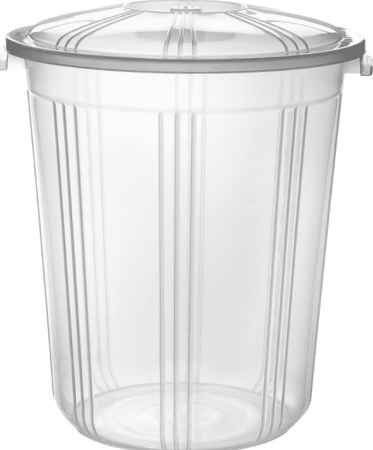 Clear Plastic Storage Bin Bucket with Lid 50 Litre AK556 / AK249 / RB59