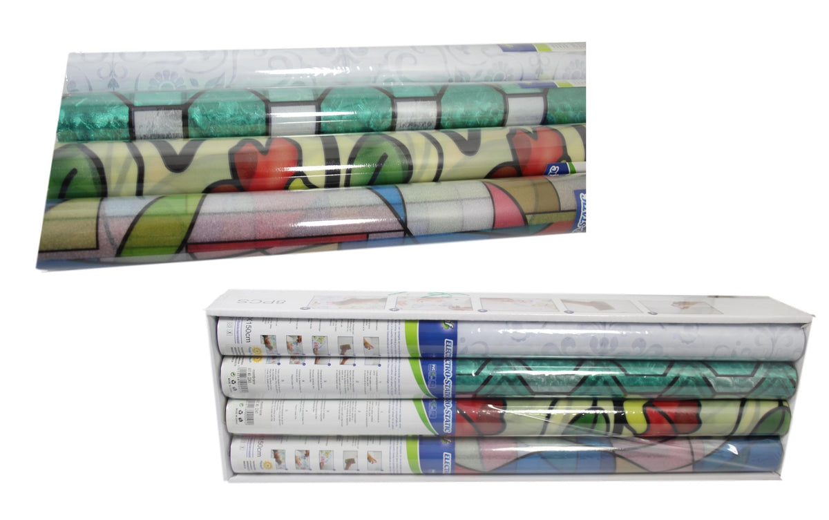 Water Resistant PVC Glass Window Door Privacy Film Sticker 45 x 150 cm Assorted Designs 2241 A