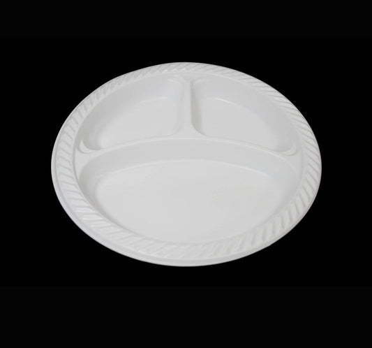 10" Reusable Plates 3 Compartments Pack of 50 BB0660