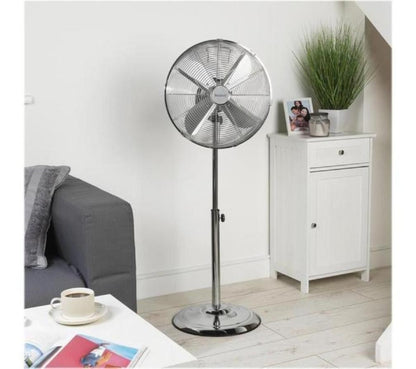 16" Inch Metal Chrome Round Floor Standing Fan SF16M